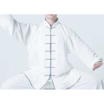 태극권 우슈 쿵푸 도복 옷 수련복 화이트 블랙 그레이 화이트 긴소매 XS : 뭉이찬스