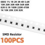 0805 SMD 저항기 1 1R 10R 100 68R 82R 옴 1K 4 7K 10K 47K 33K 82K 100K 1M 7M 10M : 분당플렉스22