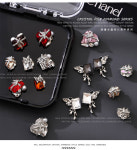 럭셔리 스파클 선물 상자 파일 다이아몬드 크리스탈 러브 합금 X 나비 진주 네일 아트 라인석 장식 매니큐어 참 5 : 난쟁이16