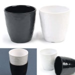 식당 푸드코트 멜라민 흑백유광 물컵 음식점 테이블 불규칙무늬 업소용 플라스틱 엽차컵 : 시즐몰