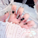 다크 로즈 카멜리아 3D 아크릴 수지 꽃 플랫 백 네일 아트 장식 DIY 검은 매니큐어 부품 100 개 6mm 8mm : 난쟁이16