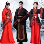 Hanfu 중국 국립 무용 의상, 남자 고대 코스프레, 여성을 위한 전통 옷, 레이디 무대 드레스 : 하루통상