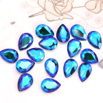 주얼리 제작용 물방울 포인트백 라인석 유리 크리스탈 배 모양 멋진 돌 AB 색상 13x18mm 20 개 H0092 : 난쟁이16