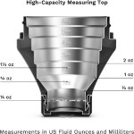 상승된 크래프트 하이브리드 칵테일 셰이커 - 프리미엄 진공 절연 스테인리스 스틸 혁신적인 측정 시스템 가정용 바텐더를 위한 마티니 28oz 총... 
