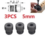 전동드릴고정 목공 도구용 드릴 척 어댑터 슬리브 부싱 HCS 도웰링 지그 가이드 로케이터 5mm 3 개 : 바겐종합상사