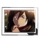 진격의 거인 크리스탈 액자 사진 그림 탁상용 투명 유리 프레임 장식 리바이 미카사 굿즈 : 포논