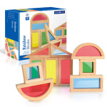 치매예방블럭 가이드크래프트 Guidecraft 센서리 18pcs 블럭 세트 18개 G3015 레인보우 블록 10매입 : 스웨디마켓