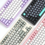 닌자87PRO ALU 블랙 풀알루미늄 유무선 블루투스 매크로 커스텀 조약돌 풀윤활 키보드 : 몬스타기어