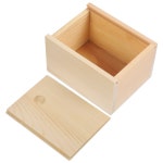 나무박스 슬라이드 보관 상단 박스가있는 뚜껑 상자 슬라이딩 장식 As Shown 13X10X7.5CM : 샤샤스타일