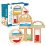 치매예방블럭 가이드크래프트 Guidecraft 센서리 18pcs 블럭 세트 18개 G3015 레인보우 블록 10매입 : 스웨디마켓