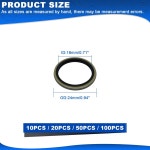 와셔, 10 NBR 개, 고무 개 씰링 도장 20 M18 금속 가스켓, 씰링 셀프 자동차 50 센터링 와셔, 개, 메트릭 개, 100 : 글로브플라이