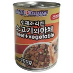 헬로도기 수제조각 주식캔 대용량캔 닭야채, 400g, 24개 : 바른펫