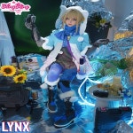 게임 Honkai 스타 레일 Lynx 코스프레 Landau  할로윈 파티 드레스, 가발 : 하루통상