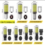 호환1156 LED 전구 하이퍼 플래시 없음 자동 방향 지시등 흰색 호박색 BA15S P21W BAY15D T20 7440 W215W 1 개 : 코랑옐로