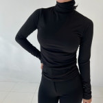 1+1 피치기모 폴라티 여성목티 쫀쫀한목폴라 : 설세라