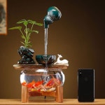 공중 부양 주전자 음식점 입구 폭포 차 조경 착시현상 조형물 분수 22 거실 장식품 : 득템상점