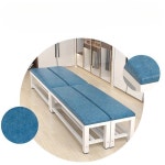 탈의실 의자 목욕탕 라커룸 체육관 사우나 인테리어 업소용 160x35x45cm 이중 : 감추어진 보화