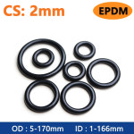 ㈜산성로직스 | EPDM 고무 2mm ID CS O링, 170mm, 166mm 및 1 마찰 알칼리 물 산성 저항, 두께 OD 개스킷, 도장 : 글로브플라이