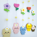 [봄 모빌] DIY 동물모빌 5줄세트 어린이집 유치원 환경구성 어린이집환경 유치원환경 평가인증 교실꾸미기 : 꼼지락아뜰리에