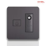 디아트 다크그레이 복합 8P 1구+CATV 2개용 통신교체 CHEIL : 플러스 하우스
