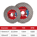 세라믹 타일 다이아몬드 커팅 디스크 도자기 대리석 원형 톱날 숫돌 절단용 D115 125mm 115 mm : 귤조와유