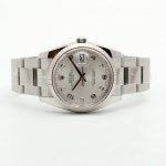 롤렉스 오이스터퍼페츄얼 데이트 115234G 스틸 34 미듐 여자 공용 시계 다이아 2018년 보증서 : 로지워치