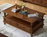 아메리칸 스타일 원목 통나무 커피 테이블, 소형 아파트 레트로 테이블 : 메이크비즈니스