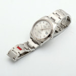 롤렉스 오이스터퍼페츄얼 데이트 115234G 스틸 34 미듐 여자 공용 시계 다이아 2018년 보증서 : 로지워치