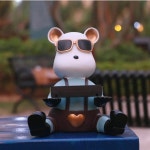 창의적인 광 장식 정원 안뜰 발코니 곰 송진 공예 조경 : 유스개발