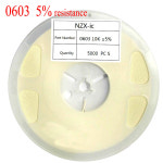 0603 SMD 저항기 0R 10M 10W 10 47 100 150 220 330 ohm 1K 2K 7K 10K 22K 100K 1R 10R 100R 150R 220R 5000 : 넥스트레벨샵