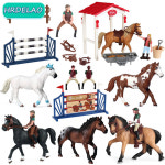 하노버 동물 쿼터 아라비아 액션 APALOOSA 농장 CLYDESDALE 모델 피규어 승마 어린이를위한 하버드 : 대륙숍