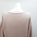 빈티지 입술넥 페미닌 루즈핏 숏 털 울 니트 티셔츠 여S H1037 : 빈티지슈