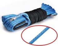 라인 5500lbs ATV x50 인치 슬리브 8MX15M 듀티 포함 헤비 윈치 합성 케이블 스트링 섬유 로프 16 UTV 견인 골무 빨간 5000Pounds 15M... 