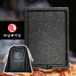 하남돼지집 기름안튀는 삼겹살 주물 고기불판 가정용 중대형 단품 : 저스트키친