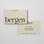 독특한 감성 영문 카페 네일샵 미용실 부동산 심플 디자인 명함 Bergen : 비주얼페이퍼