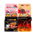 매운인기라면 멀티 4종 17개 세트(불닭볶음면5입+까르보불닭4입+신라면툼바4입+염라대왕4입) : 과저씨