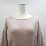 빈티지 입술넥 페미닌 루즈핏 숏 털 울 니트 티셔츠 여S H1037 : 빈티지슈