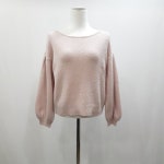 빈티지 입술넥 페미닌 루즈핏 숏 털 울 니트 티셔츠 여S H1037 : 빈티지슈