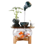 공중 부양 주전자 입구 선물 휘슬 500ml 다도 음식점 장 폭포 가정용 야외 연운현호유수어항 : 사세마켓