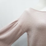 빈티지 입술넥 페미닌 루즈핏 숏 털 울 니트 티셔츠 여S H1037 : 빈티지슈