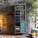 수납장 인더스트리얼 산업 서랍장 보관 레트로 가구 녹색 철제 의자 한 쌍 행장을 갖추다 : 쿼파치