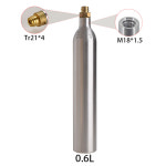 TR21 2250PSI 가스 CO2 알루미늄 어댑터 실린더 소다 리필 에어탱크 스트림 밸브 충전 M18 6L : 퓨처스마트