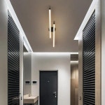 모던 LED 천장 조명 스마트 리모컨, 긴 램프, 침실 거실 주방 복도 실내 60 cm, 80cm : 수신사스토어