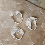 프롬제이 헤어밴드 3종세트 신생아 베이비 유아 돌 백일 50일촬영 여아헤어밴드 머리띠 : 또이또이네