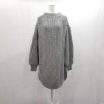 빈티지 루즈핏 옆트임 박시 하찌 롱 니트 티셔츠 여F H1053 : 빈티지슈