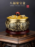 신주단지 금전 부귀 구리 항아리 황동 소금 13X12X6 5cm 풍수 선물 1 8호 블랙 닦기 팔복 화수분 : 사세마켓