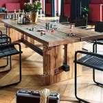 원목테이블 다이닝식탁 회의실 엔틱 1600 대형 빈티지 : 프리보마켓