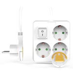 러그박스 납작 머리 멀티탭 플러그 디자인 고용량 인테리어 멀티 콘센트 사각 미니 50cm : 파파몬