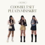 쿠스 벨트 세트 플리츠 미니 스커트 A0317 : 어썸하비