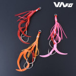 VA 대구 라바 훅셋 꼴뚜기 실리콘 스커트 더블 훅 : 블랙이소